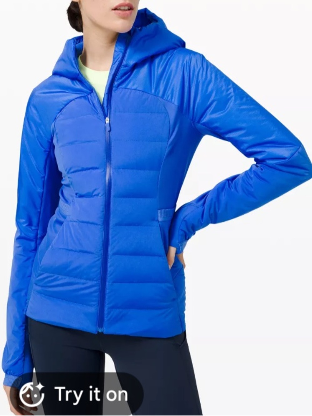 Lululemon Down for it all Puffer Jacket Periwinkle Blue size 10
